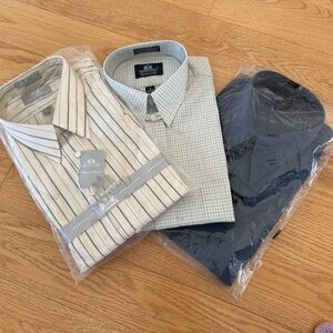 Stafford Dress Shirts x 2 and J. Ferrar x 1 in “grab bag!!”